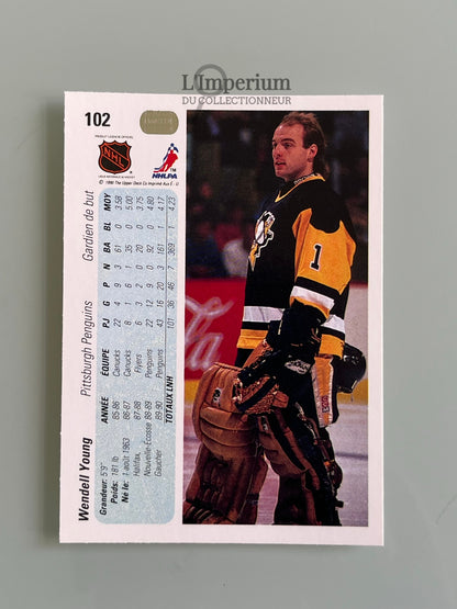 102. Wendell Young RC Upper Deck 1990-91 French Hockey Card