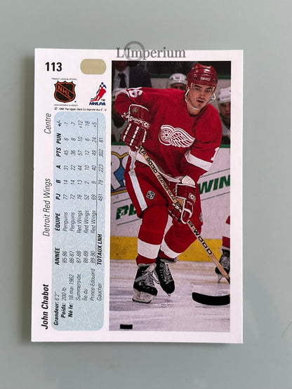 113. John Chabot Upper Deck 1990-91 French Hockey Card