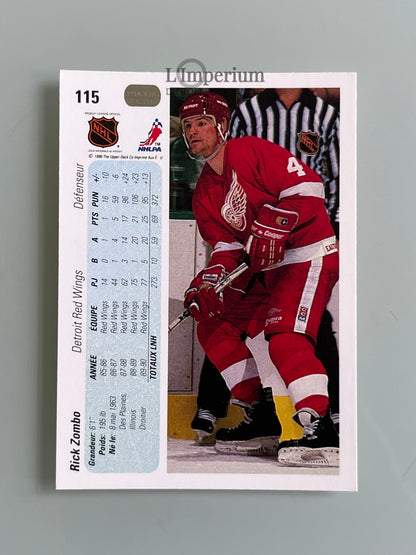 115. Rick Zombo RC Upper Deck 1990-91 French Hockey Card