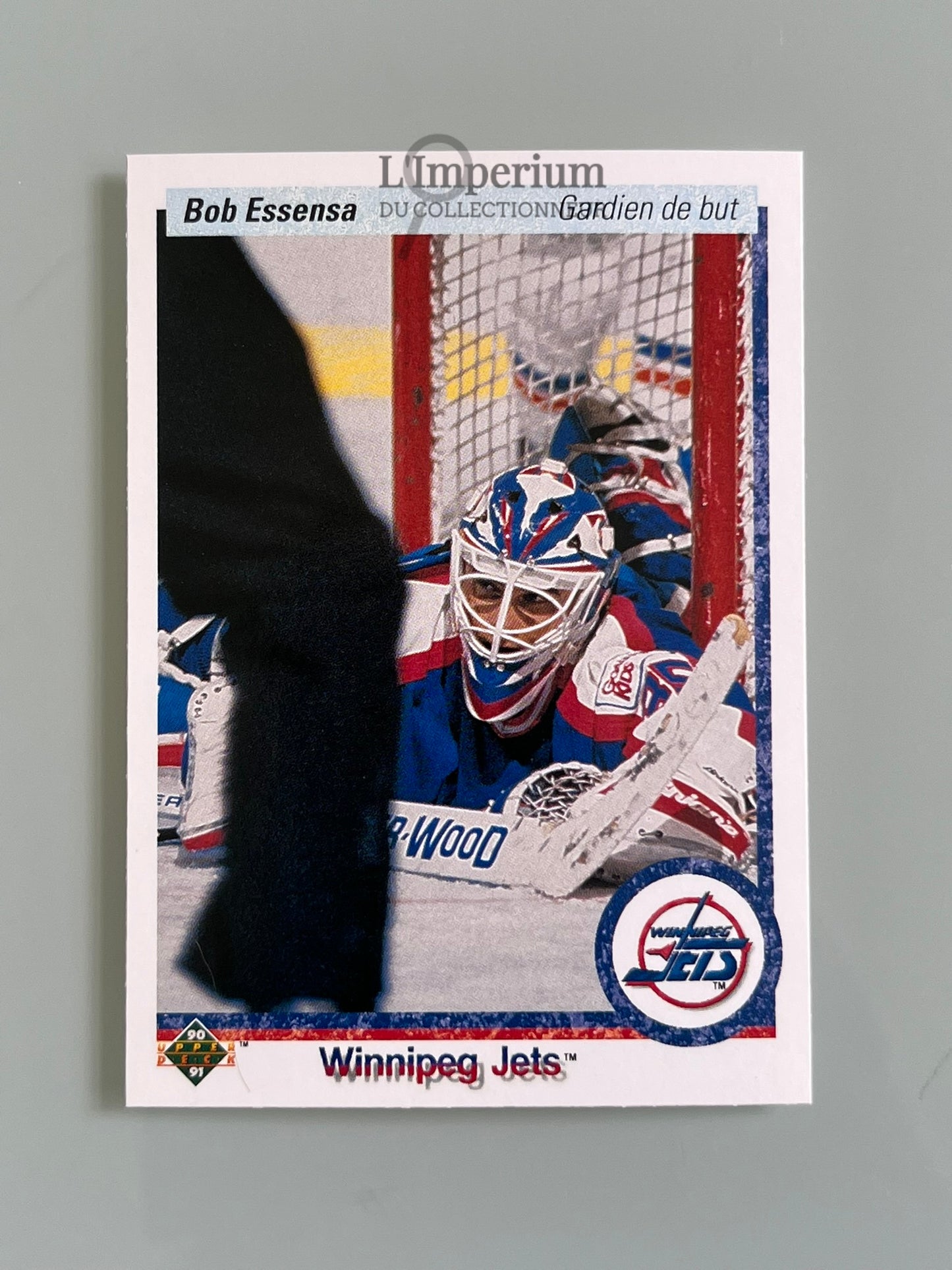122. Bob Essensa RC Upper Deck 1990-91 French Hockey Card