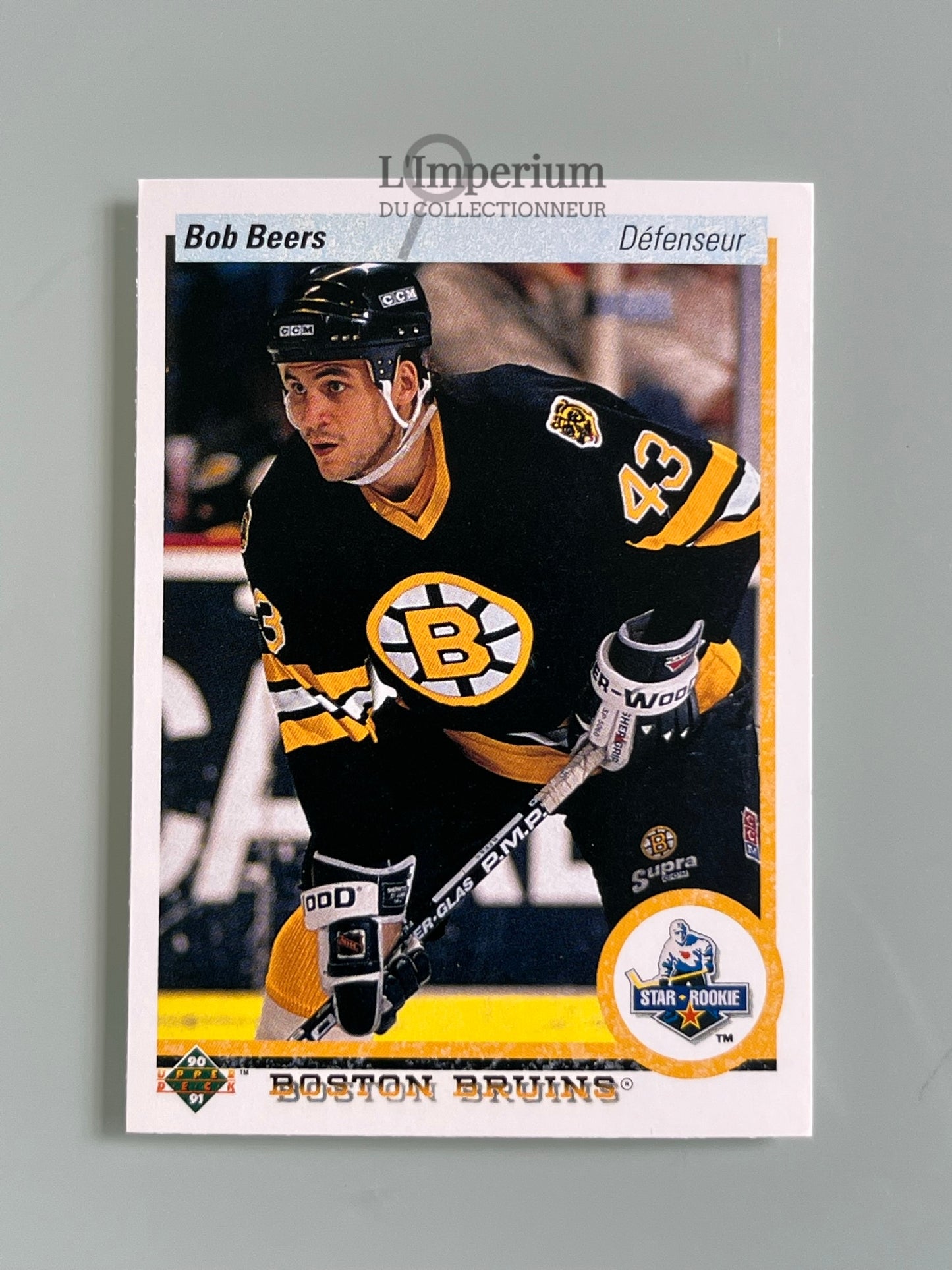 125. Bob Beers RC Upper Deck 1990-91 French Hockey Card