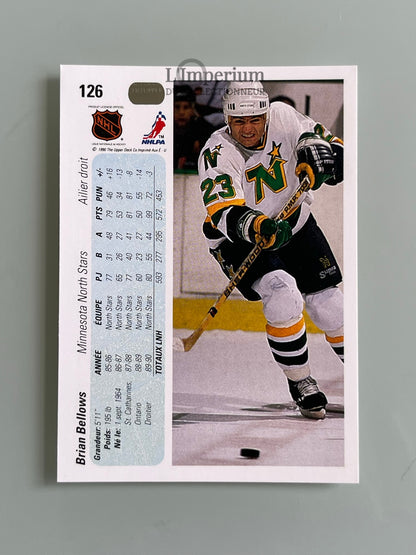 126. Brian Bellows Upper Deck 1990-91 French Hockey Card