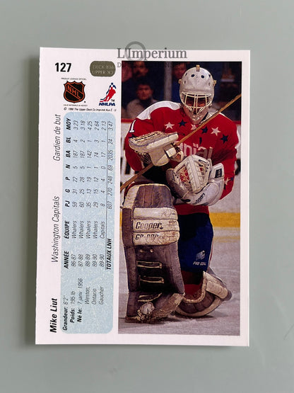 127. Mike Liut Upper Deck 1990-91 French Hockey Card