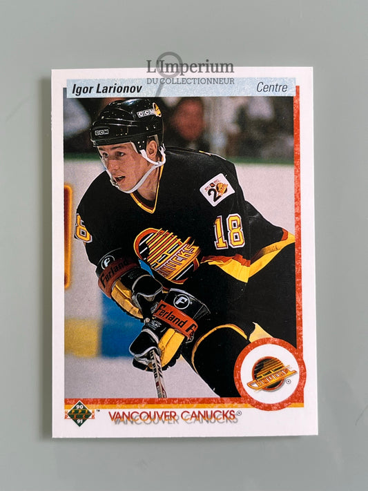 128. Igor Larionov RC Upper Deck 1990-91 French Hockey Card