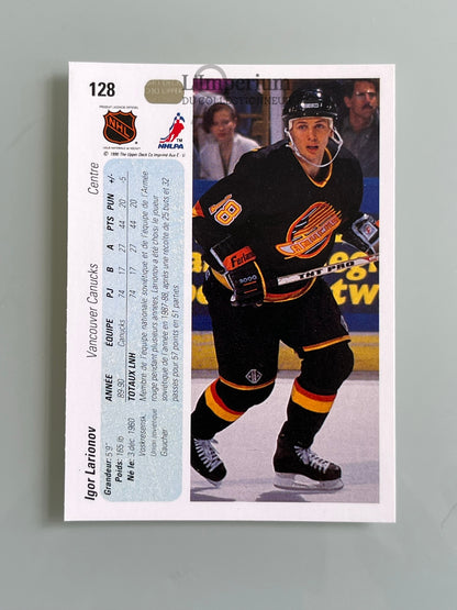 128. Igor Larionov RC Upper Deck 1990-91 French Hockey Card
