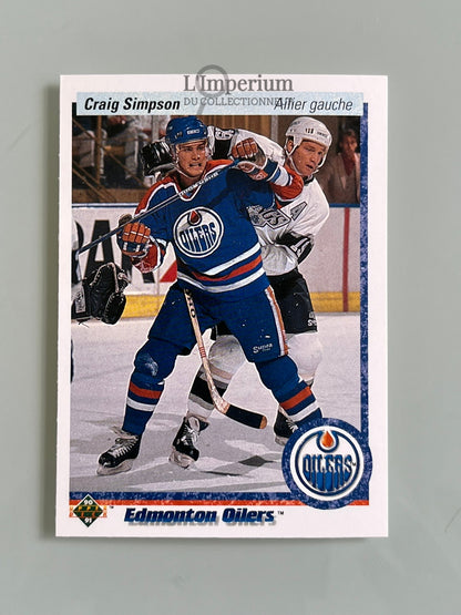 129. Graig Simpson Upper Deck 1990-91 French Hockey Card