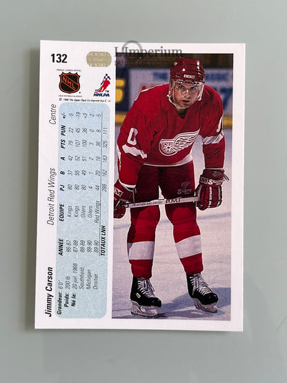 132. Jimmy Carson Upper Deck 1990-91 French Hockey Card