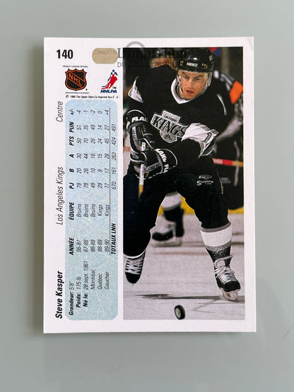 140. Steve Kasper Upper Deck 1990-91 French Hockey Card