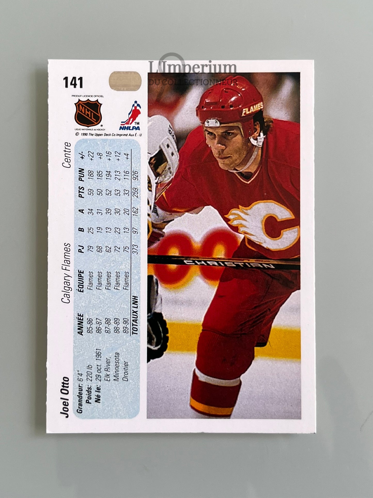 141. Joel Otto Upper Deck 1990-91 French Hockey Card