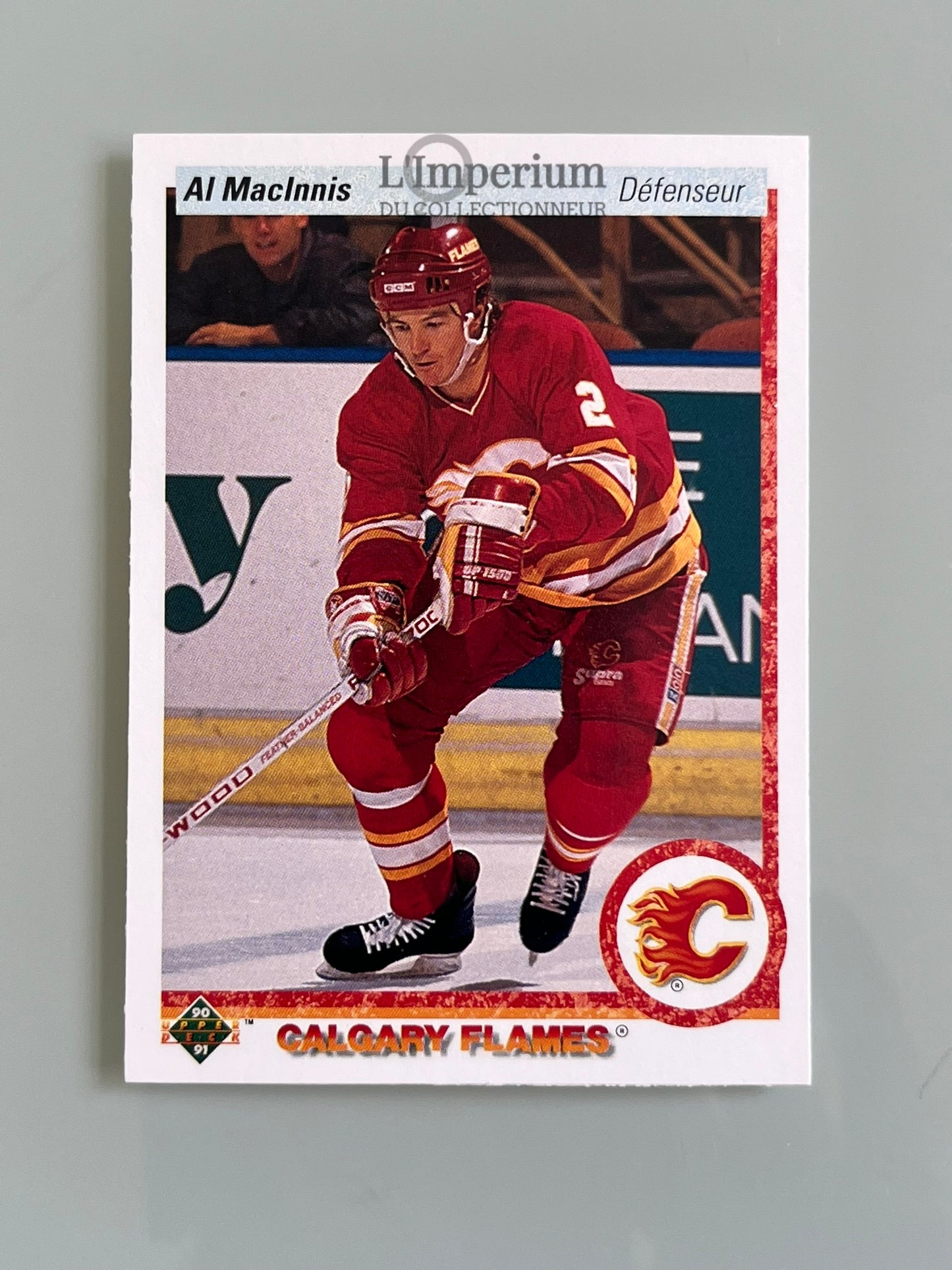 143. Al MacInnis Upper Deck 1990-91 French Hockey Card