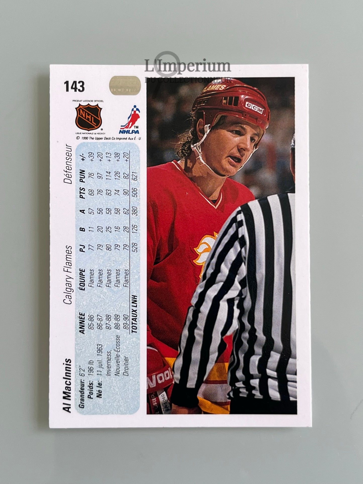 143. Al MacInnis Upper Deck 1990-91 French Hockey Card