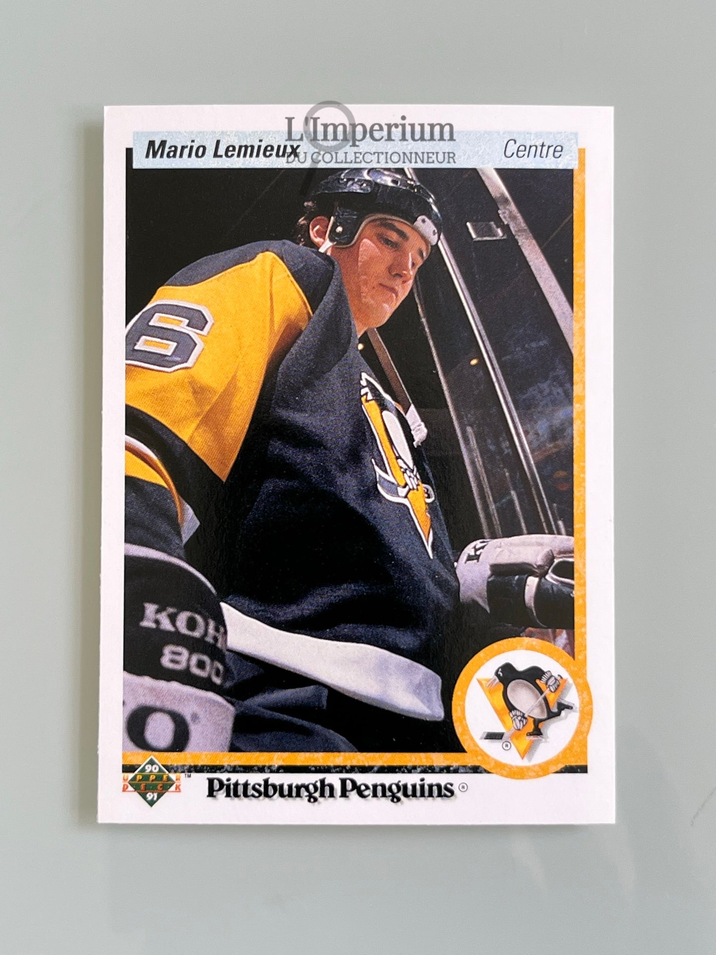 144. Mario Lemieux Upper Deck 1990-91 French Hockey Card