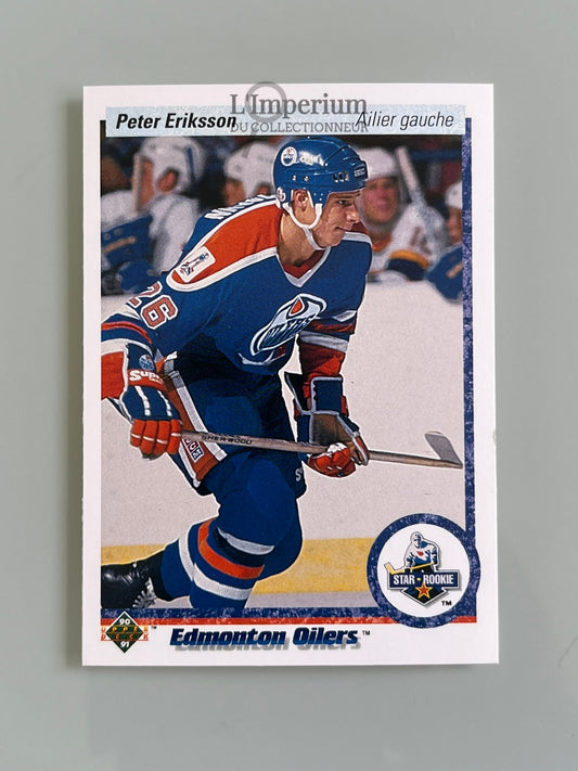 145. Peter Eriksson RC Upper Deck 1990-91 French Hockey Card