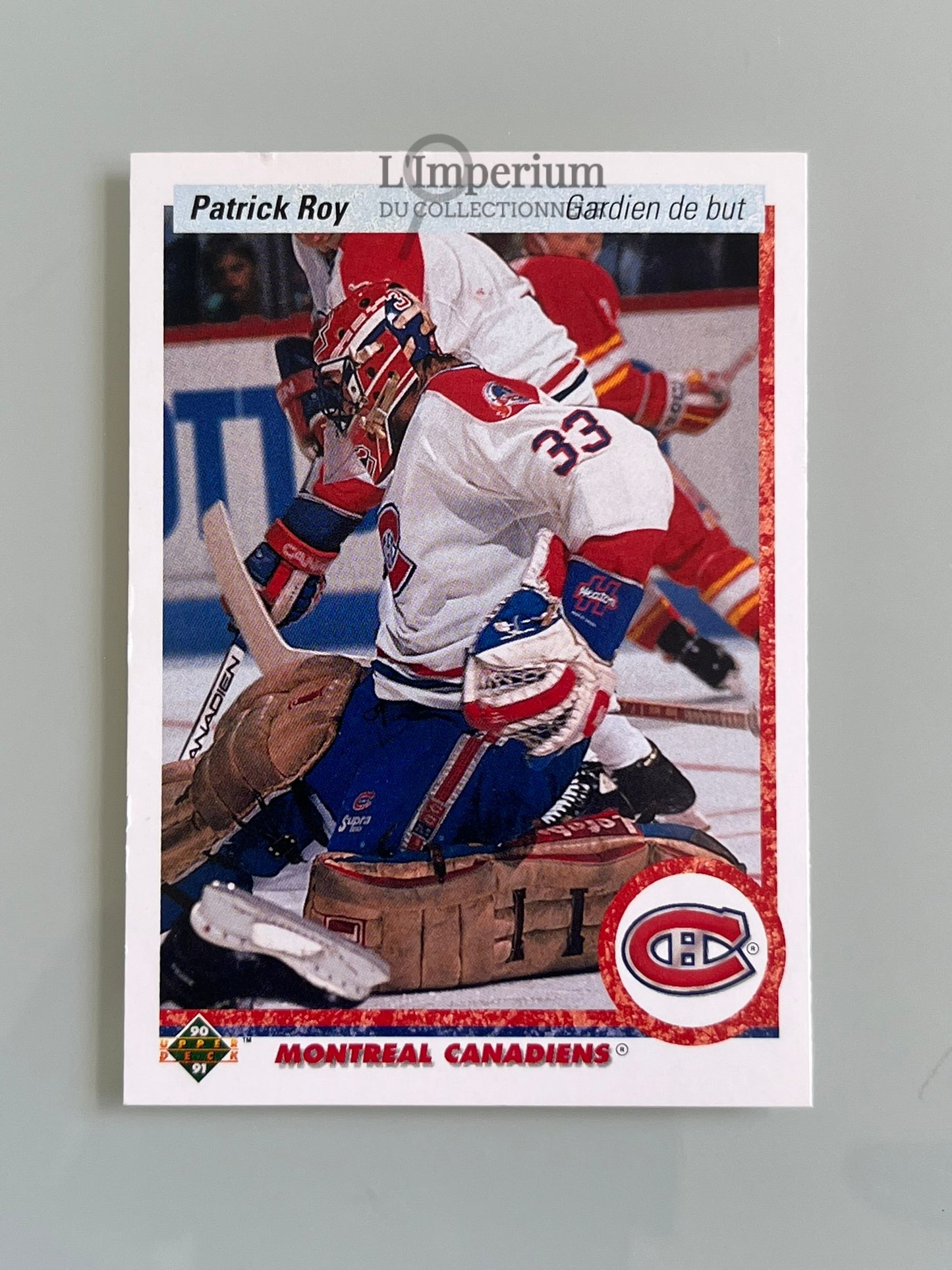 153. Patrick Roy Upper Deck 1990-91 French Hockey Card