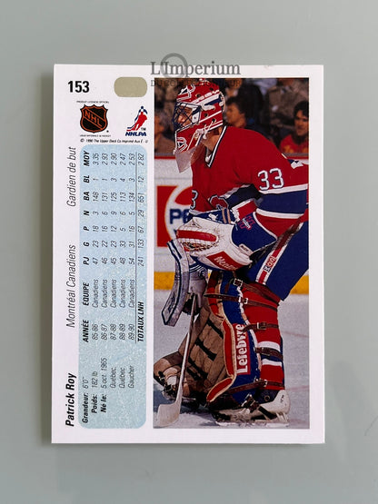 153. Patrick Roy Upper Deck 1990-91 French Hockey Card