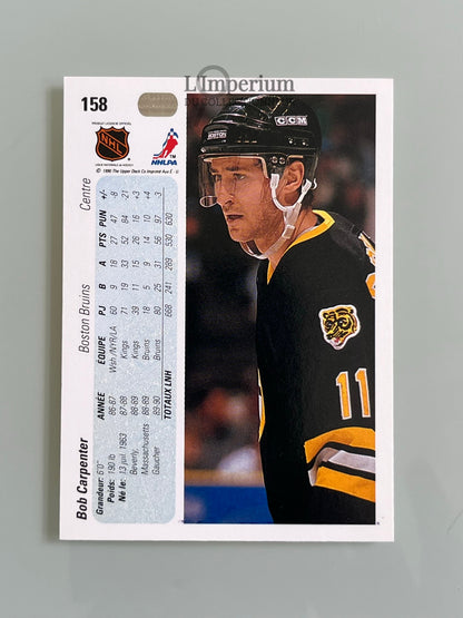 158. Bob Carpenter Upper Deck 1990-91 French Hockey Card