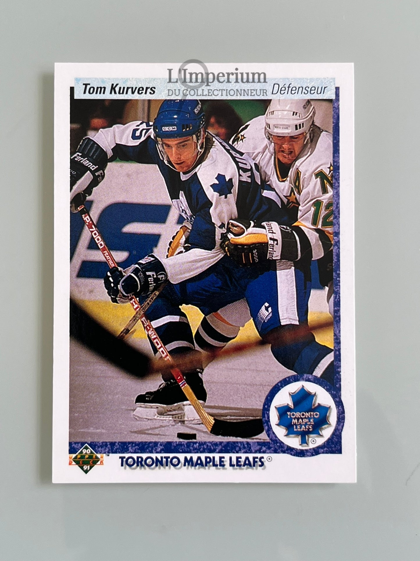 160. Tom Kurvers Upper Deck 1990-91 French Hockey Card
