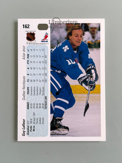 162. Guy Lafleur Upper Deck 1990-91 French Hockey Card