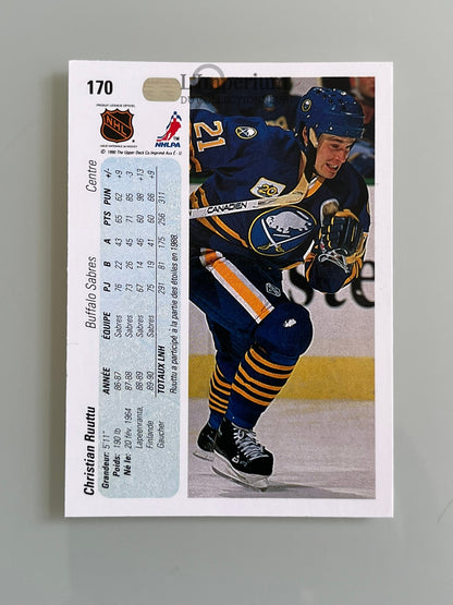 170. Christian Ruuttu Upper Deck 1990-91 French Hockey Card