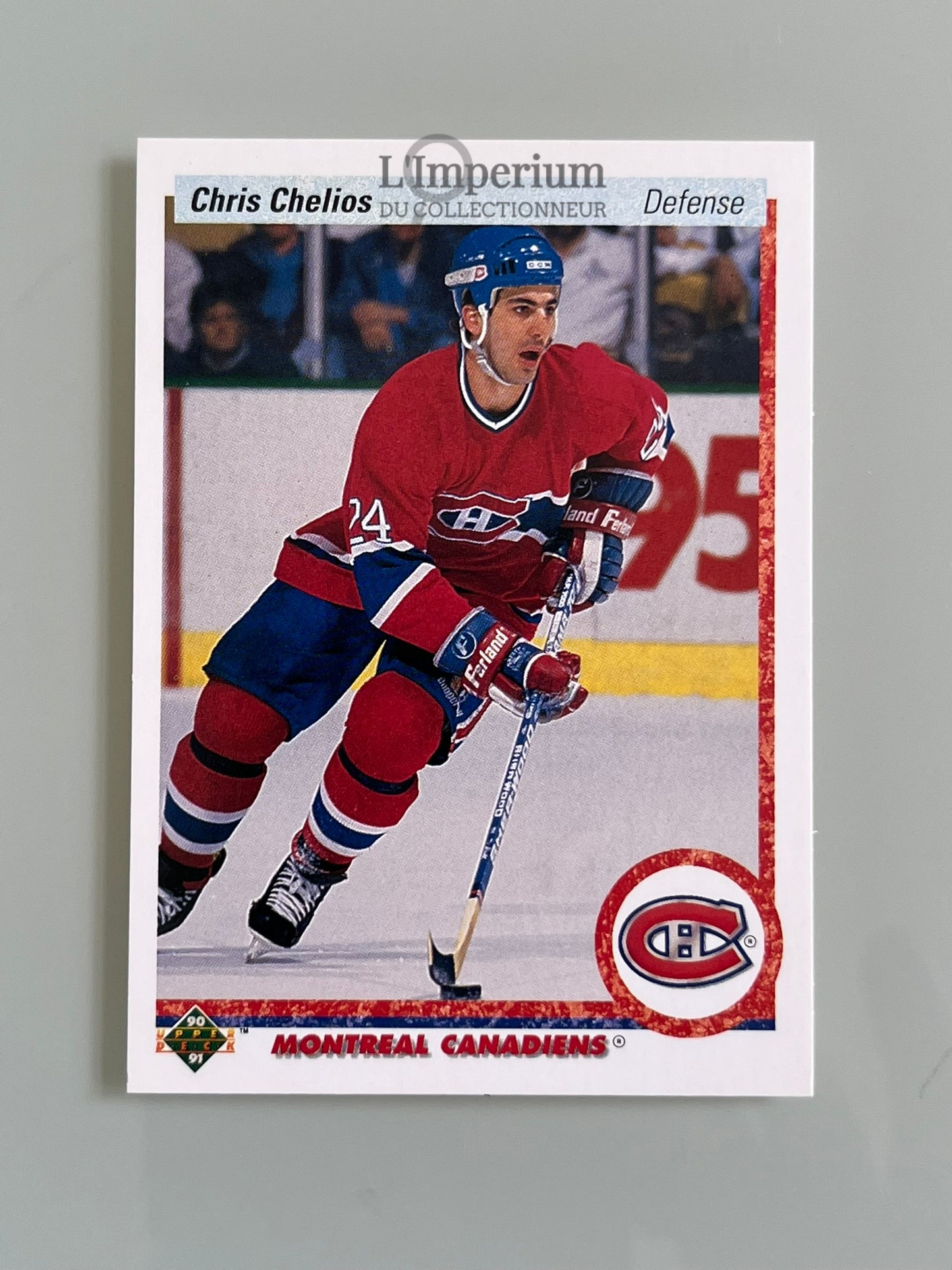 174. Chris Chelios Upper Deck 1990-91 French Hockey Card