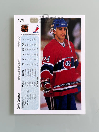 174. Chris Chelios Upper Deck 1990-91 French Hockey Card