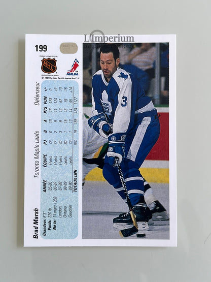 199. Brad Marsh Upper Deck 1990-91 French Hockey Card