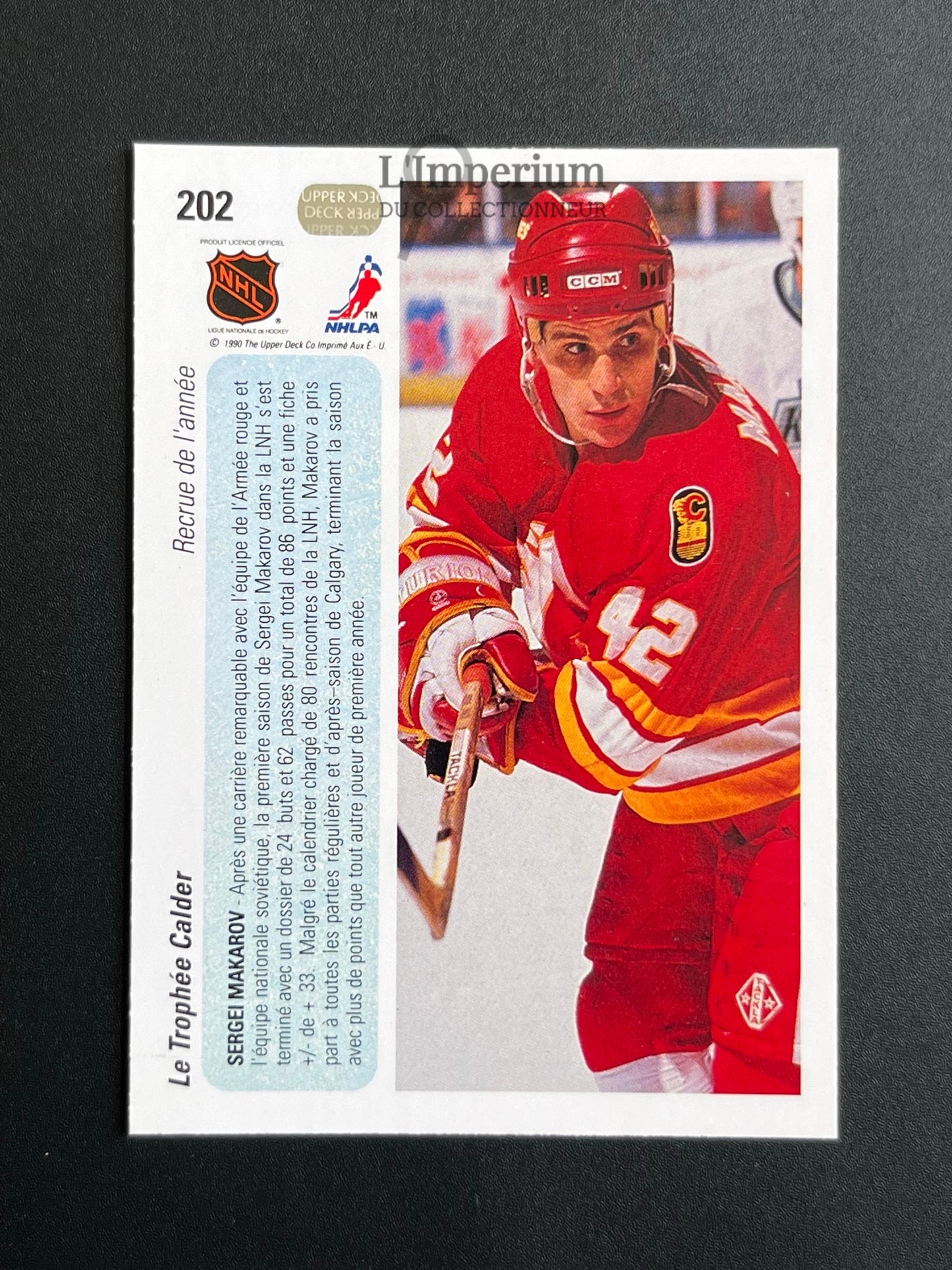 202. Sergei Makarov (Calder) Upper Deck 1990-91 French Hockey Card