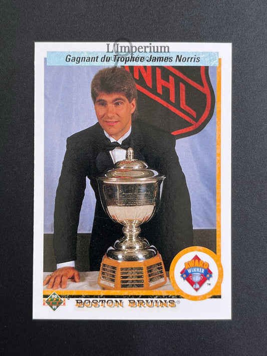 204. Ray Bourque (Norris) Upper Deck 1990-91 French Hockey Card