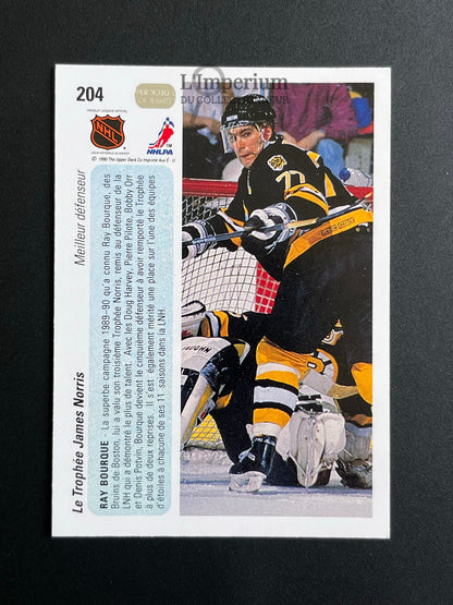204. Ray Bourque (Norris) Upper Deck 1990-91 French Hockey Card