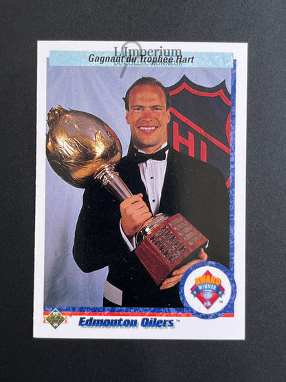206. Mark Messier (Hart) Upper Deck 1990-91 French Hockey Card