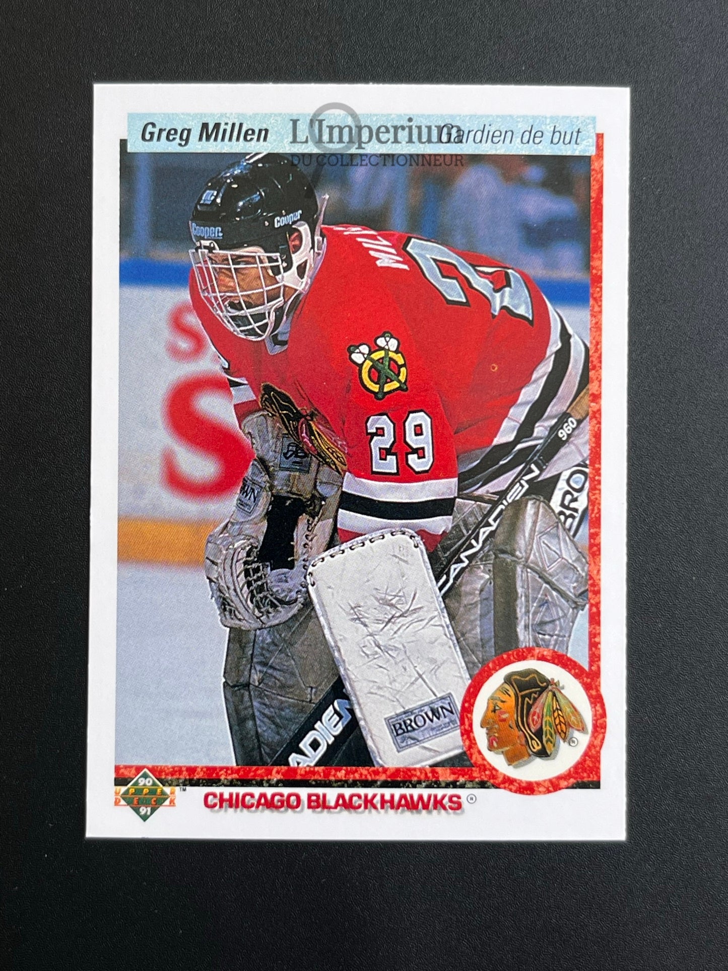 213. Greg Millen Upper Deck 1990-91 French Hockey Card