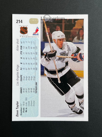 214. Dave Taylor Upper Deck 1990-91 French Hockey Card