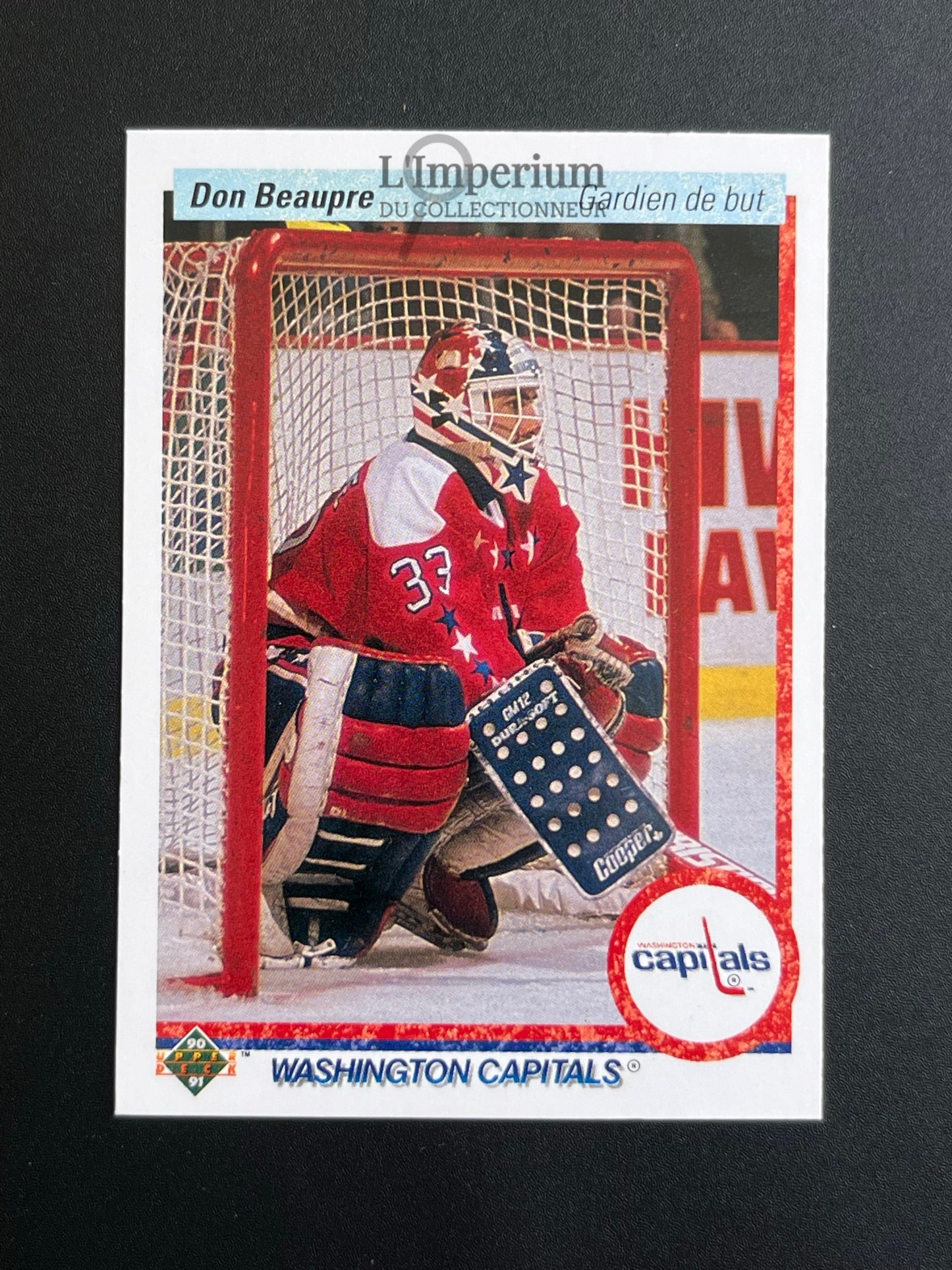217. Don Beaupre Upper Deck 1990-91 French Hockey Card