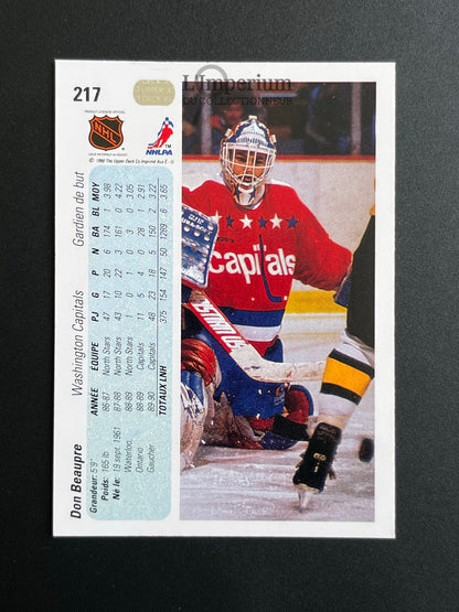 217. Don Beaupre Upper Deck 1990-91 French Hockey Card