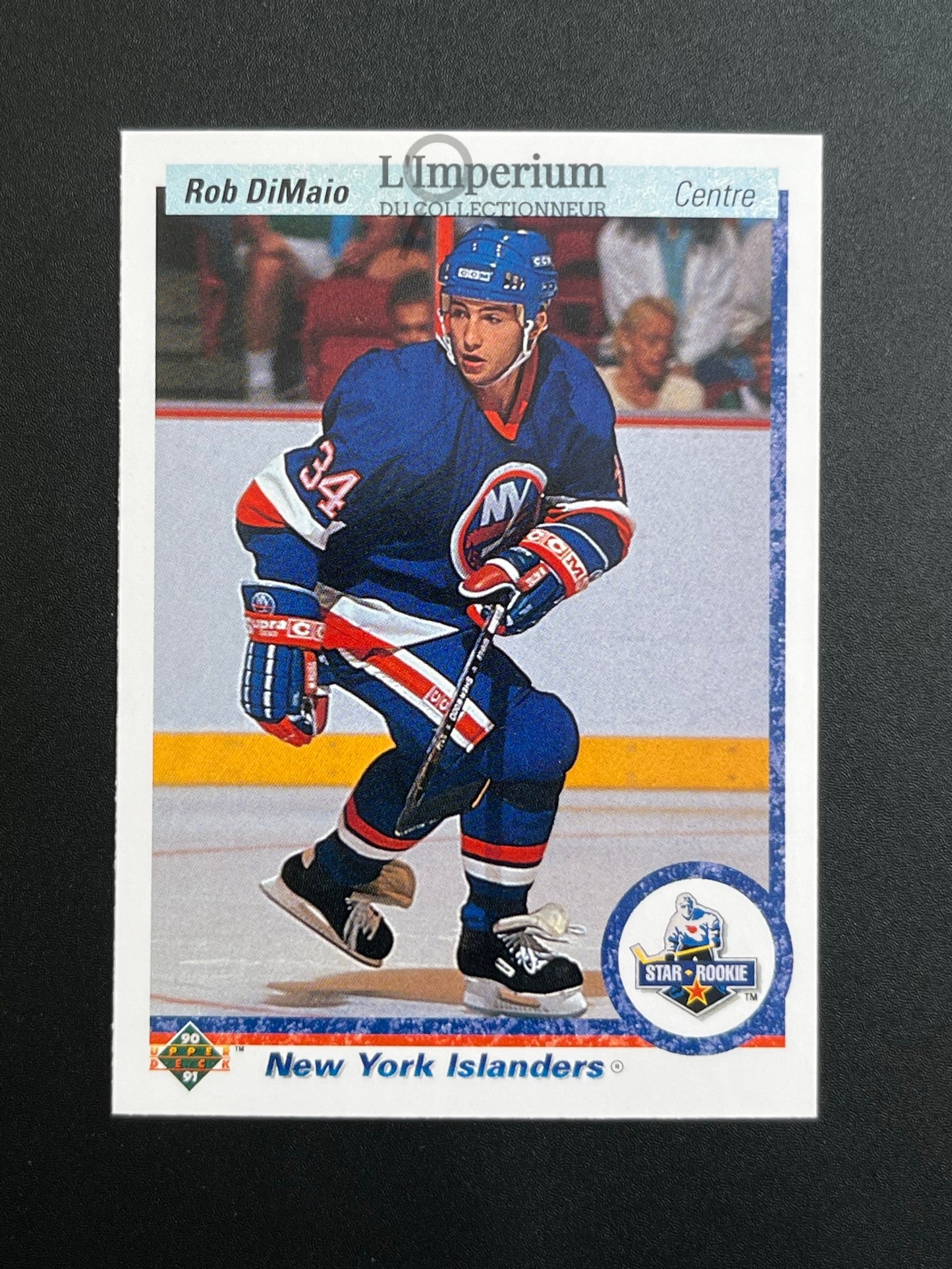 225. Rob DiMaio RC Upper Deck 1990-91 French Hockey Card