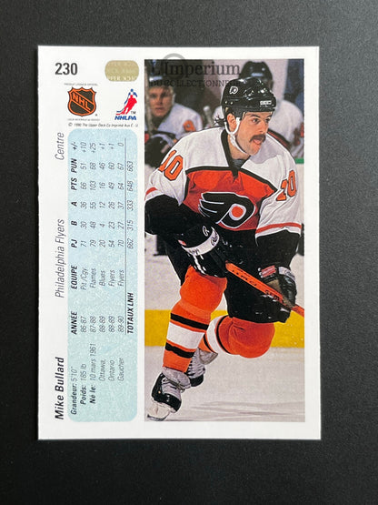 230. Mike Bullard Upper Deck 1990-91 French Hockey Card