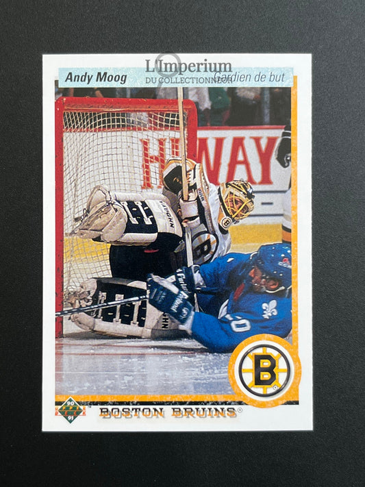 232. Andy Moog Upper Deck 1990-91 French Hockey Card