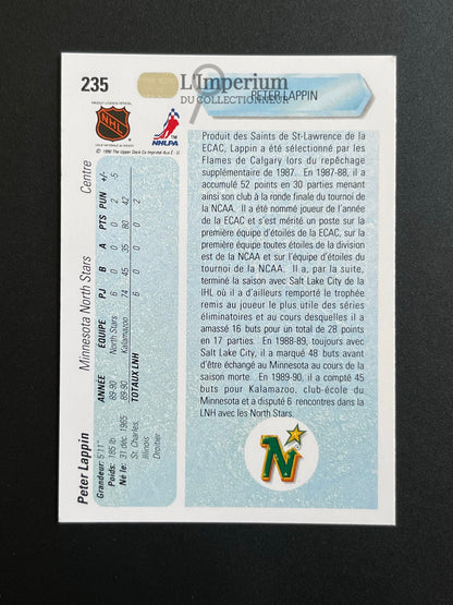 235. Peter Lappin RC Upper Deck 1990-91 French Hockey Card