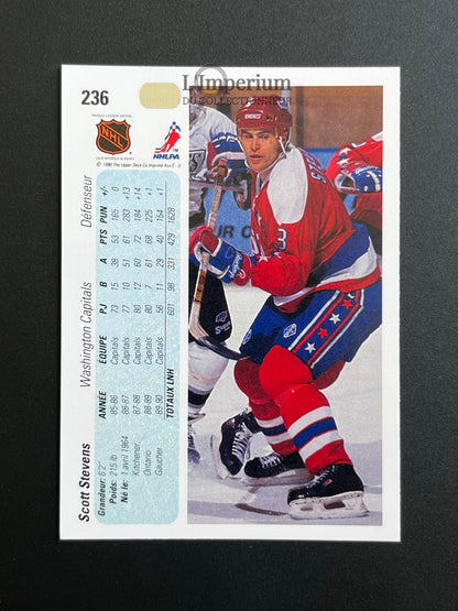 236. Scott Stevens Upper Deck 1990-91 French Hockey Card