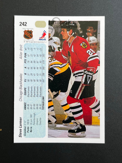 242. Steve Larmer Upper Deck 1990-91 French Hockey Card