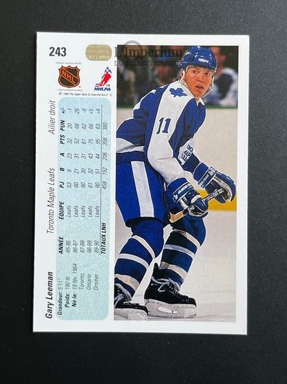 243. Gary Leeman Upper Deck 1990-91 French Hockey Card