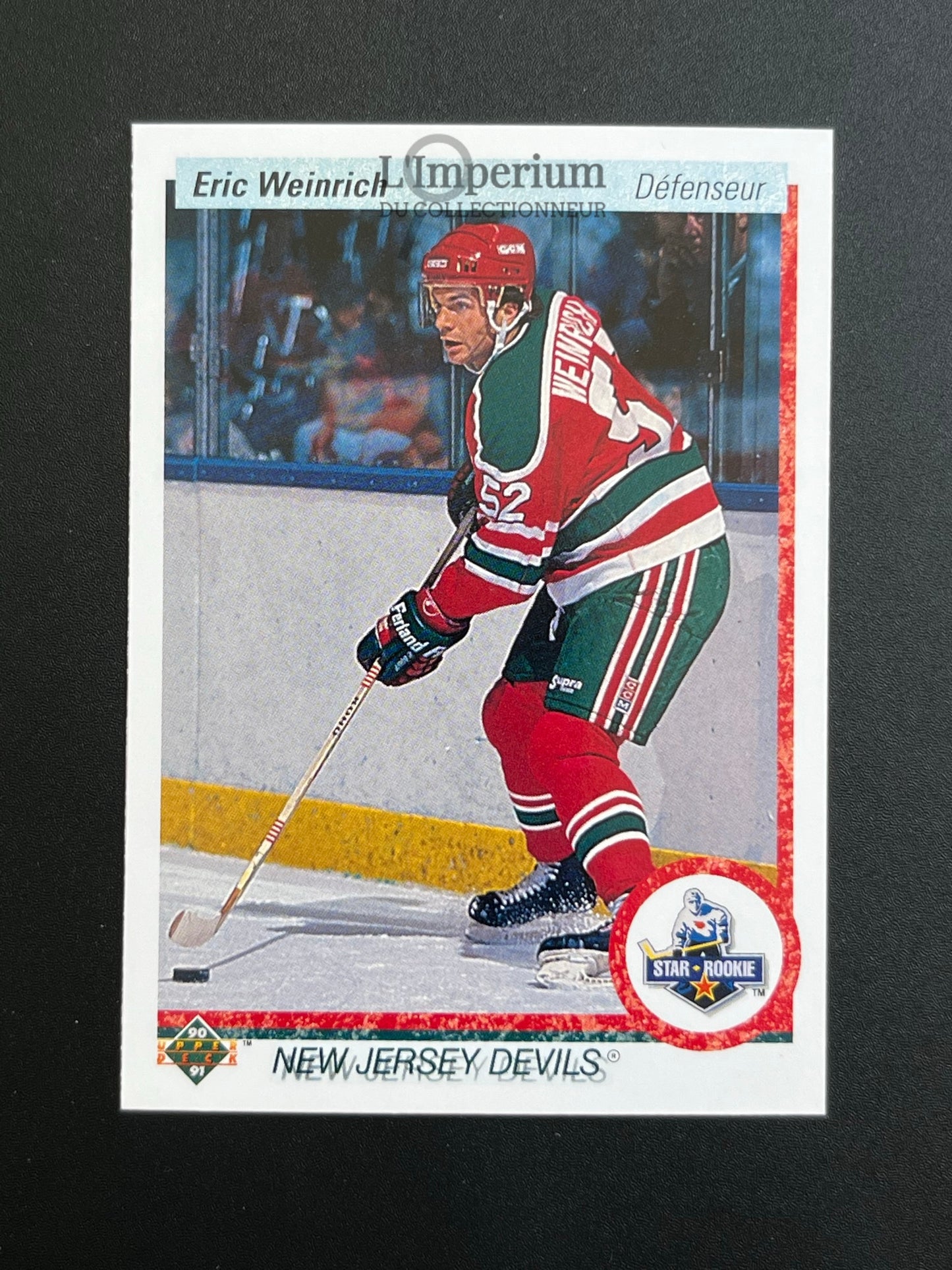 245. Eric Weinrich RC Upper Deck 1990-91 French Hockey Card