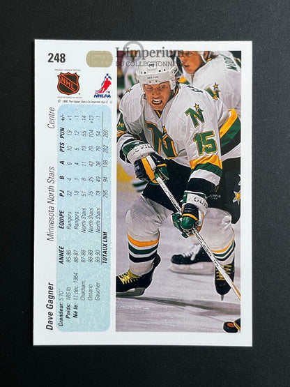 248. Dave Gagner Upper Deck 1990-91 French Hockey Card