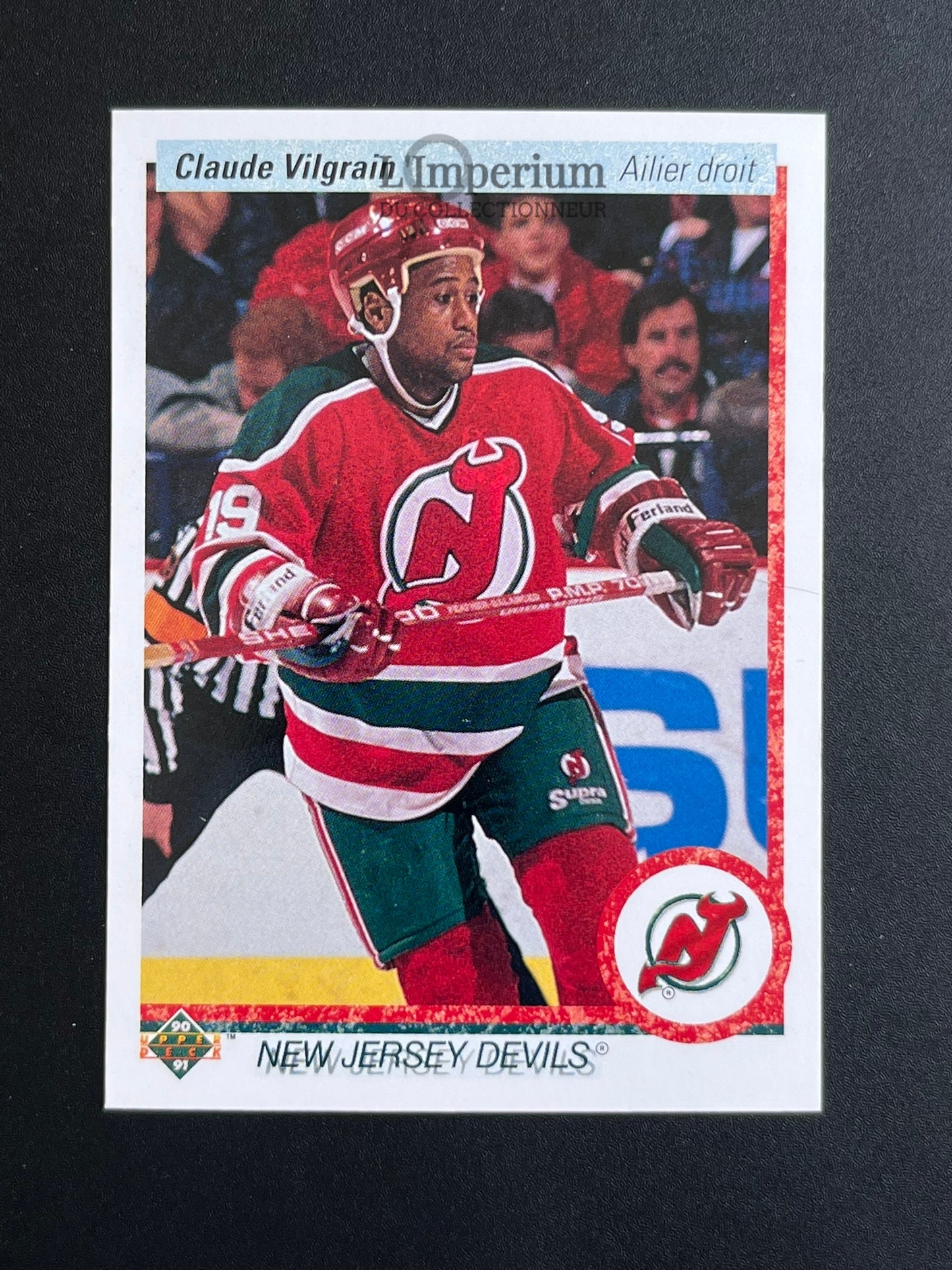 250. Claude Vilgrain RC Upper Deck 1990-91 French Hockey Card