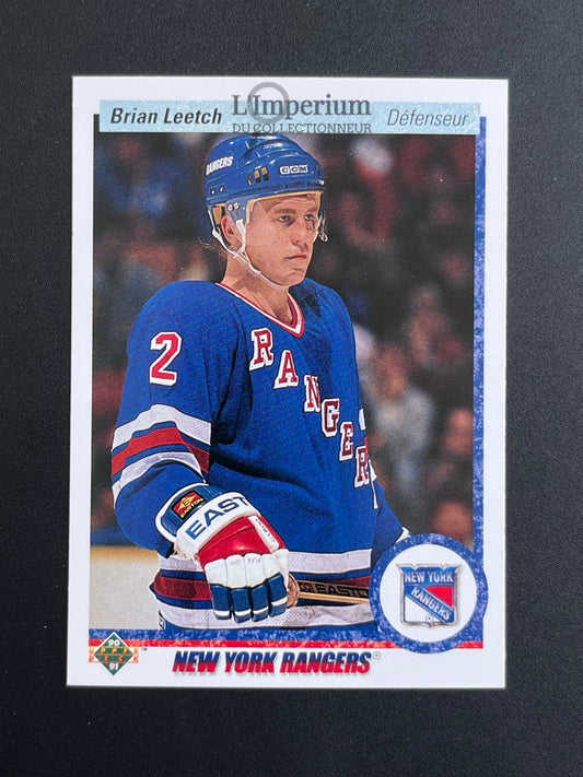 253. Brian Leetch Upper Deck 1990-91 French Hockey Card