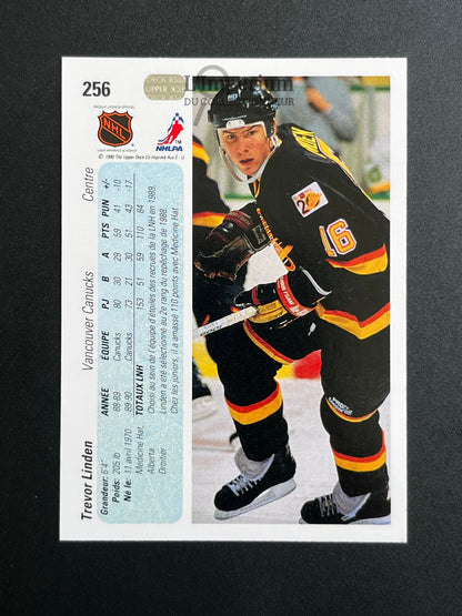 256. Trevor Linden Deck 1990-91 French Hockey Card