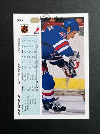 258. John Ogrodnick Upper Deck 1990-91 French Hockey Card