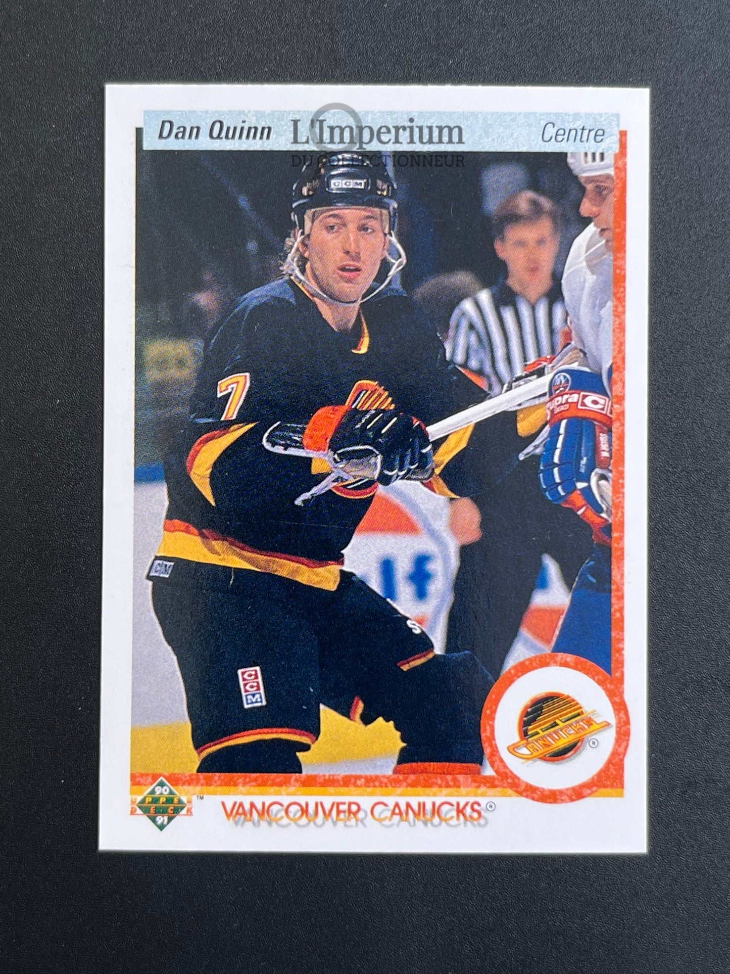 260. Dan Quinn Upper Deck 1990-91 French Hockey Card