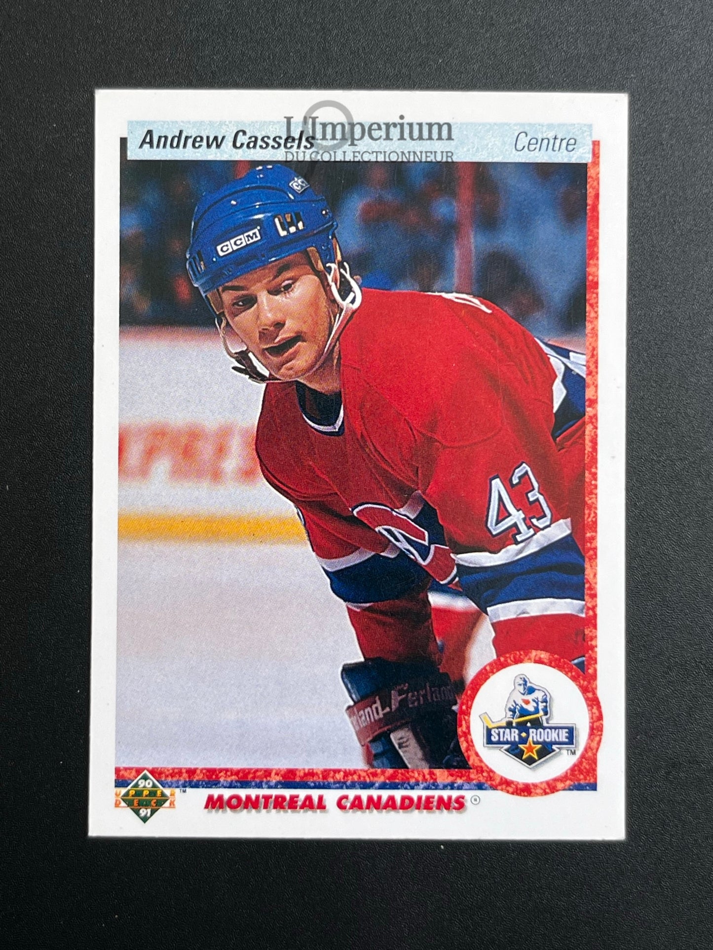 265. Andrew Cassels RC Upper Deck 1990-91 French Hockey Card