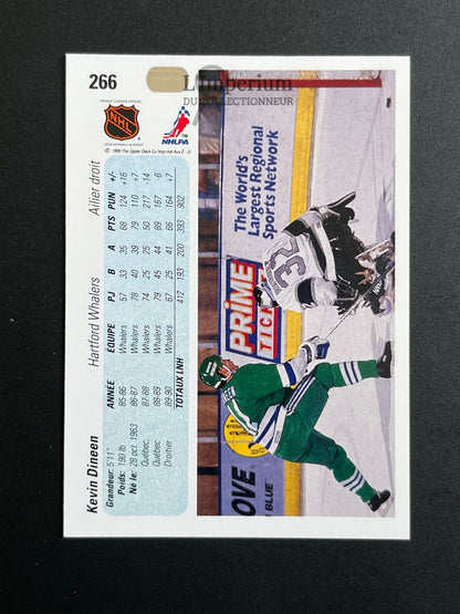 266. Kevin Dinnen Upper Deck 1990-91 French Hockey Card